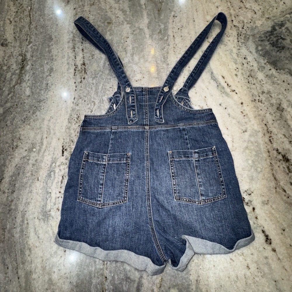 Anthropologie Pilcro Slouchy Blue Denim Overall Shorts Size 29 Boho NO SHIRT - Picture 7 of 8